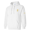 Belair White Color Flame Design Unisex Hooded Sweatshirt